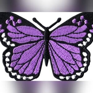 NWT Purple Butterfly Patch For Denim Jeans And Jean Jackets